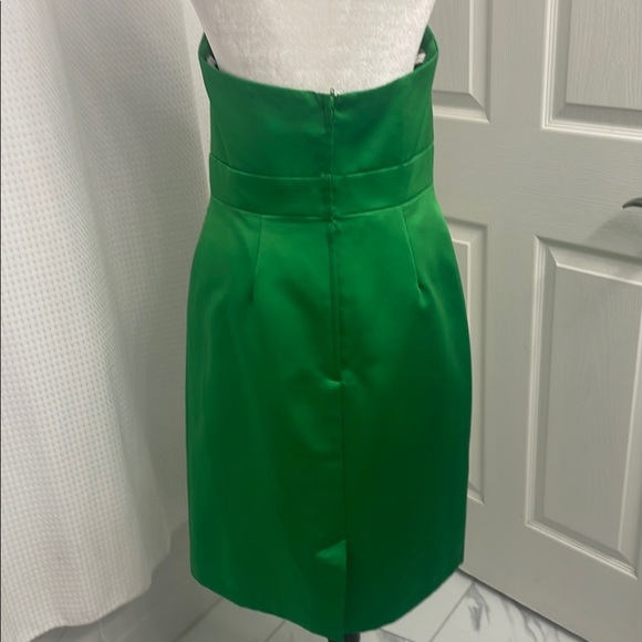 Alfred Angelo Green Strapless Dress Criss Cross Sweetheart Bodice Size 10 - Picture 5 of 7